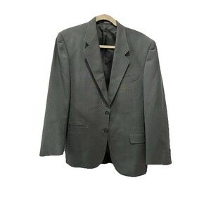 Texwood Men’s Single Breast Suit Jacket blazer Sz 46M polyester dark gray